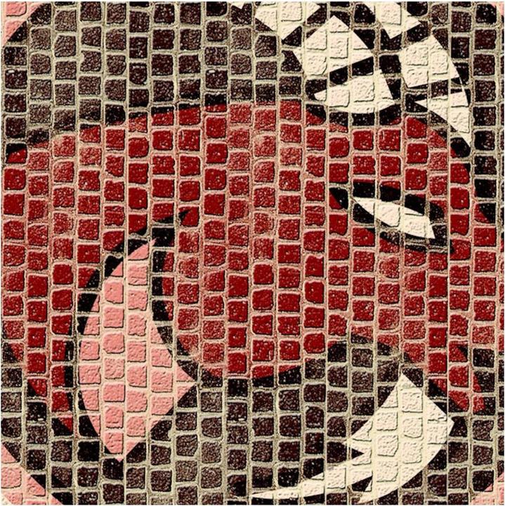 Image du produit Block Cuit. Mosaïque de pierre céramique - Signe du zodiaque Capricorne (21 x 21 cm)