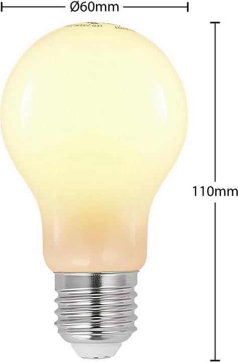 Actual product image Arcchio LED lamp E27 4W 2,700K dimmable, opal (E27, 4 W, 470 lm, 1 x, E)