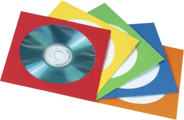 Produktbild Hama CD-/DVD-Papier-Schutzhüllen, farblich sortiert, 100er-Pack