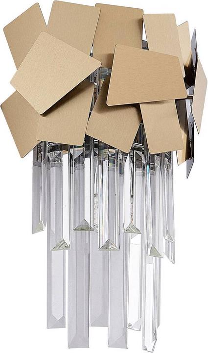 Produktbild Lucande Miraia Kristall-Wandleuchte, gold (G9)