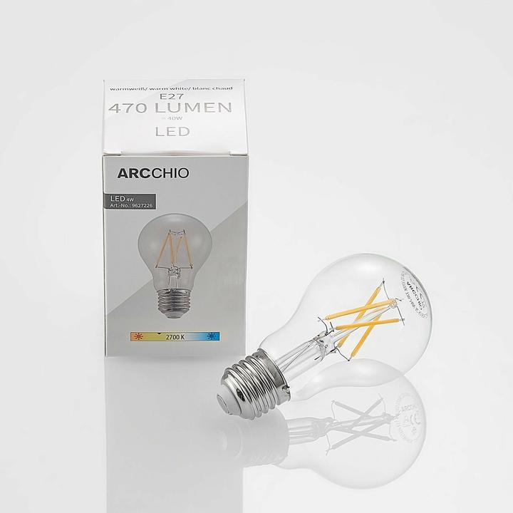 Produktbild Arcchio LED-Lampe E27 4W 2.700K Filament, dimmbar, klar (E27, 4 W, 470 lm, 1 x, E)