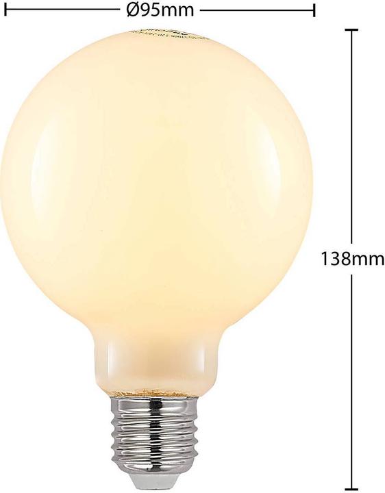 Produktbild Arcchio LED-Lampe E27 4W 2.700K G95 Globe, dimmbar, opal (E27, 470 W, 470 lm, 1 x, E)