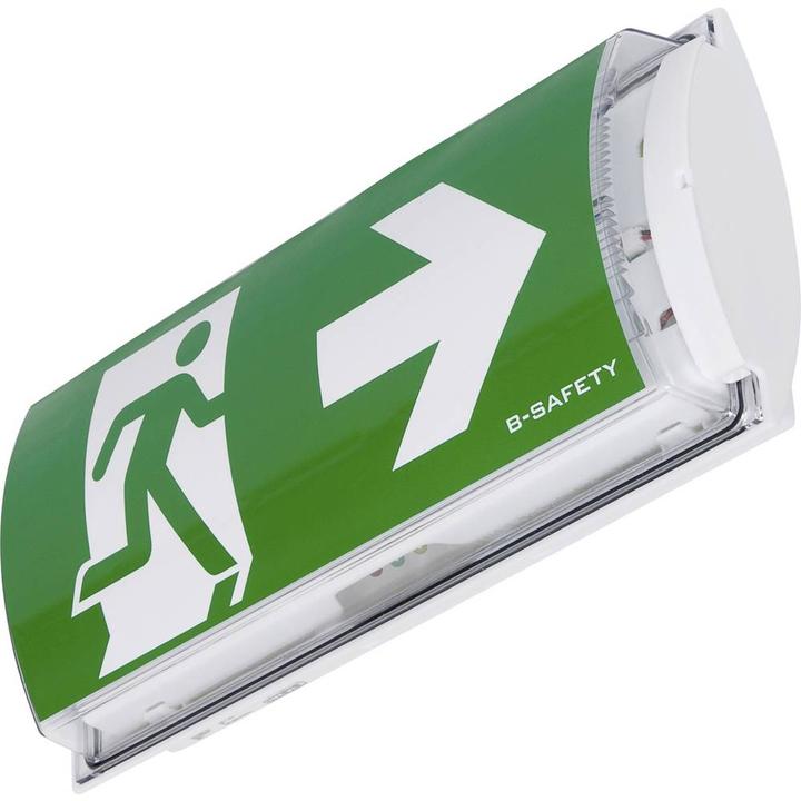 Produktbild B-Safety B STY LED Fluchtweg Notbeleuchtung Wandaufbaumontage Ausgang, Rettungsweg, rechts, links
