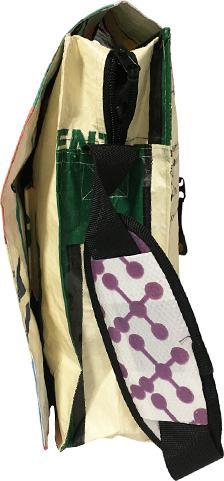 Image du produit Bekos Upcycling - Sac à bandoulière XL en sacs recyclés Patchwork Elephant