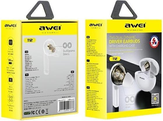 Actual product image Awei Bluetooth 5.3 Headphones with Charging Case (No noise cancelling, 30 h, Wireless)