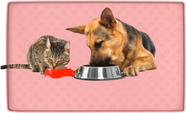 Immagine prodotto Hermex Tappetino per ciotola in silicone per proteggere il pavimento del cane Rosa