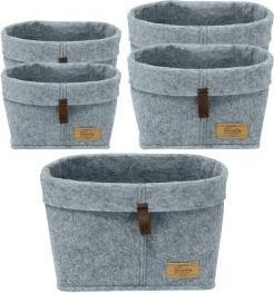Image du produit Wenko 5 Feli Corbeilles de rangement grises x x (5 x)