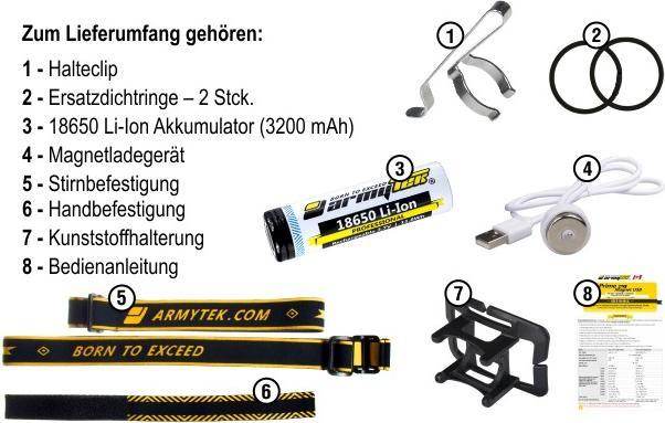 Immagine prodotto ArmyTek Wizard Pro Nichia Magnet USB Lampada multifunzione calda (10.80 cm, 1770 lm)