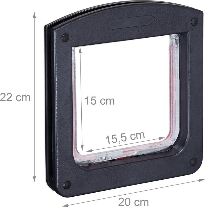 Actual product image Relaxdays 4 Way Pet Door (Magnetic cat flap)