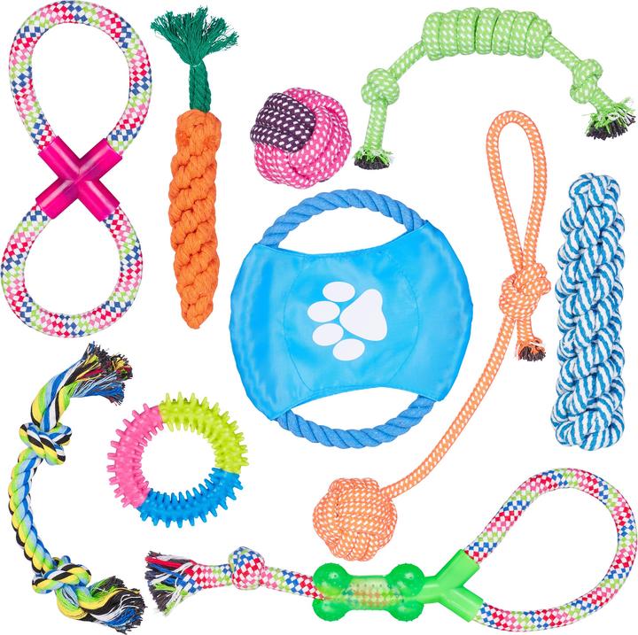 Actual product image Relaxdays Dog Toy Set Of 10 (Plush toy dog)