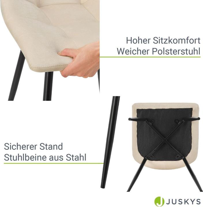 Actual product image Juskys Esszimmerstuhl Blanca Set