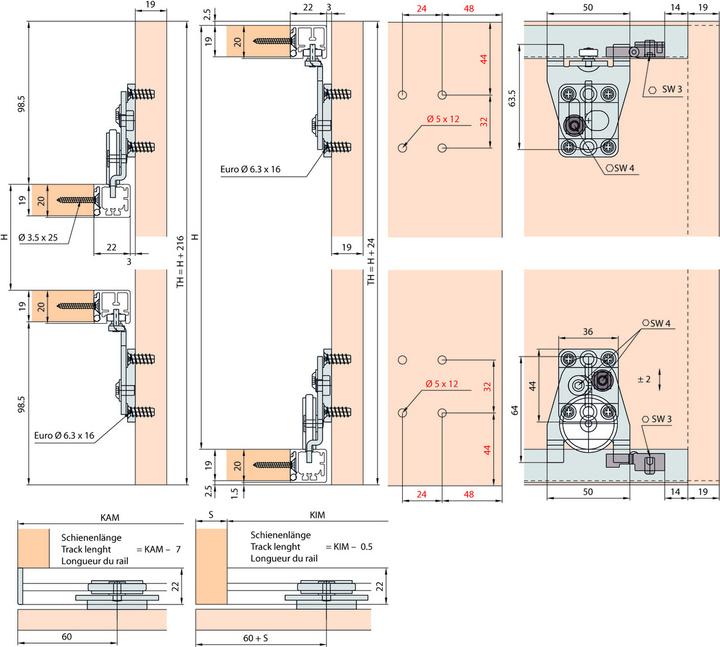 Actual product image HAWA Sliding door fittings -REGAL B 25 H/SP, Forslide