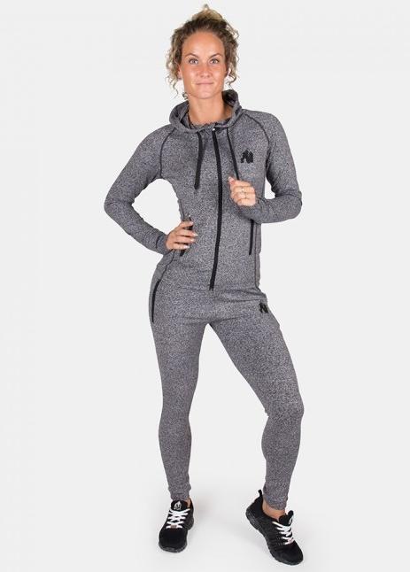 Actual product image Gorilla Wear Shawnee Zipped Hoodie Mixed Grey (S)