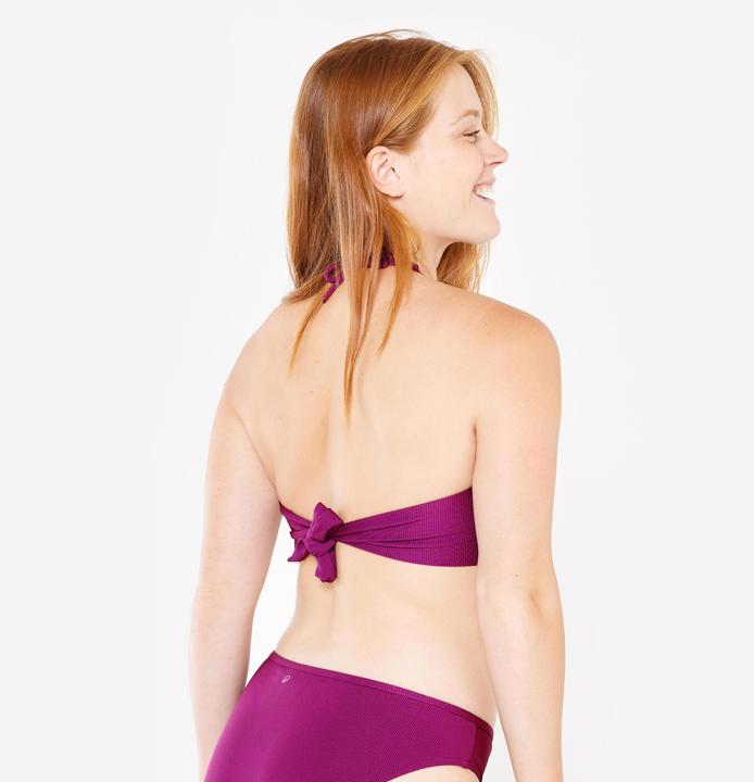 Actual product image Olaian Bikini-Oberteil Bandeau Damen strukturiert Laura violett (80 C)