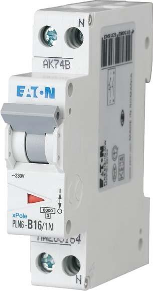 Eaton PLN6-B16/1N-DE Leitungsschutzschalter 16A 1p+N Steckkl. B