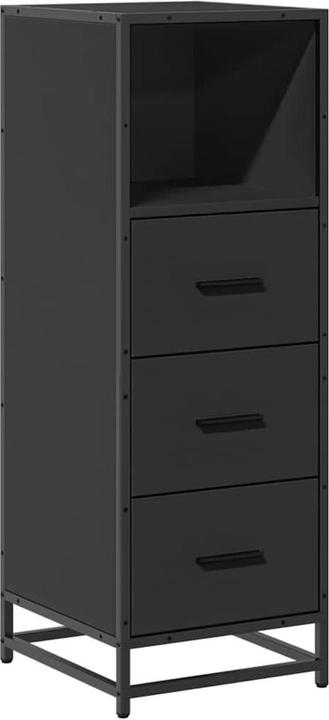 Produktbild VidaXL Badschrank Schwarz 35x37,5x100 cm Holzwerkstoff