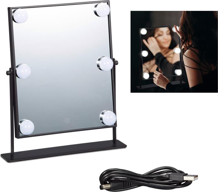Actual product image Relaxdays Hollywood Mirror (30 x 6 x 35 cm)