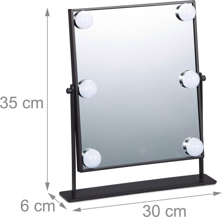 Actual product image Relaxdays Hollywood Mirror (30 x 6 x 35 cm)