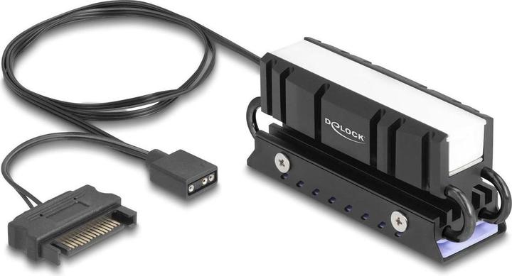 Actual product image Delock M.2 Kühlkörper für SSD 2280 mit RGB LED Beleuchtung