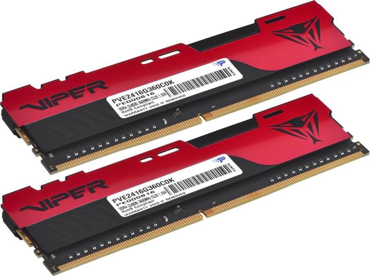 Actual product image Patriot Viper Elite PVE2416G360C0K Memory Module GB DDR4 (2 x 8GB, 3600 MHz, DDR4-RAM, DIMM)
