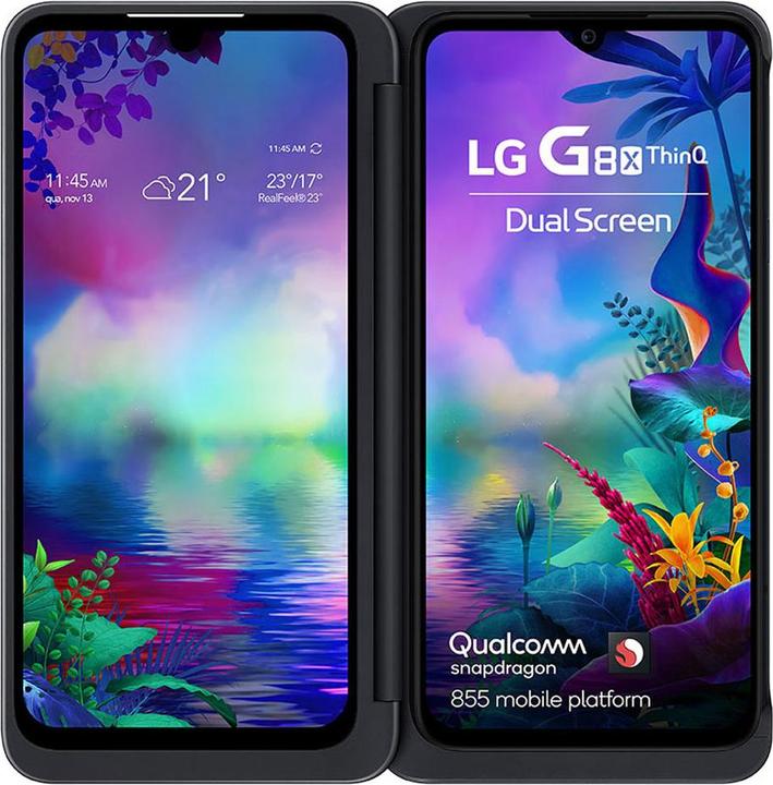 Produktbild LG G8X Dual Screen (128 GB, Black, 6.40", Hybrid Dual SIM, 12 Mpx, 4G)