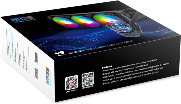Actual product image In Win Kit Watercooling AIO NR RGB - 360mm (Noir)