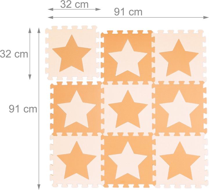 Image du produit Relaxdays Tapis-de-jeu Étoiles (32 x 32 x 1 cm)