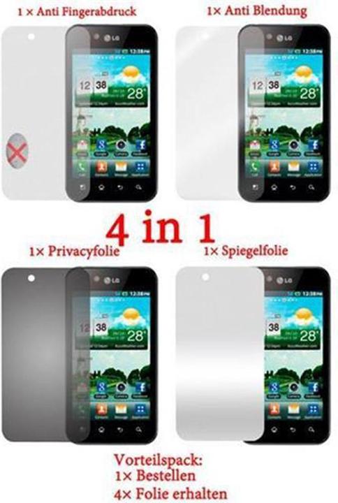 Produktbild Cadorabo 4x Schutzfolie (1 Stück, Optimus Black)