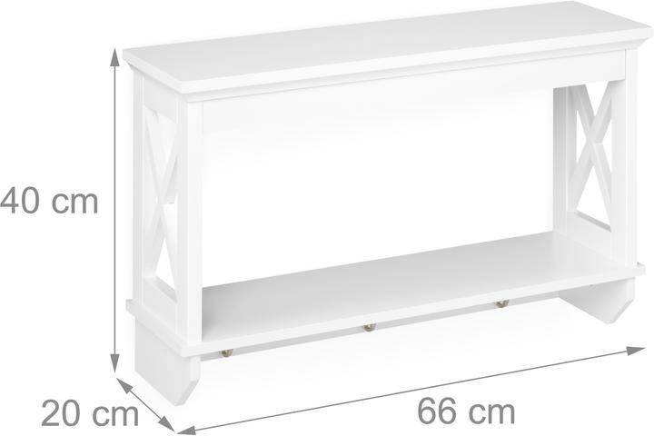 Image du produit Relaxdays Etagère murale (66 x 20 x 40 cm)