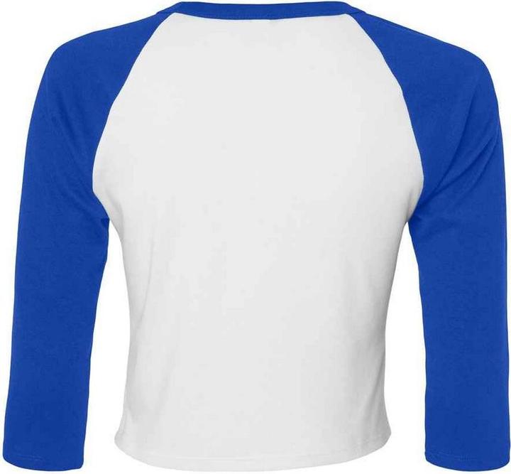 Actual product image Bella Canvas Womens/Ladies Micro-Rib Raglan 3/4 Sleeve T-Shirt (XS)