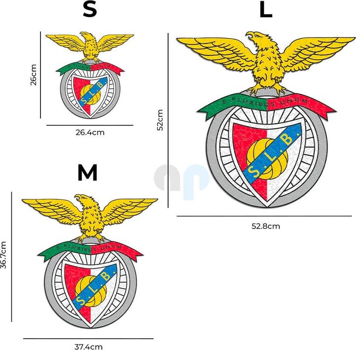 Produktbild Iconic SL Benfica - Logo - Holz Puzzle Grösse S (150 Teile) (150 Teile)