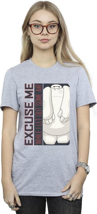 Actual product image Disney Womens/Ladies Big Hero 6 Baymax Excuse Me Some Air Cotton Boyfriend T-Shirt (L)