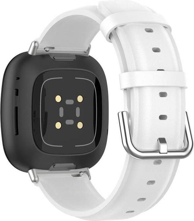 Produktbild Cover-Discount Fitbit Versa / Sense - Lederarmband weiss (Kunstleder)