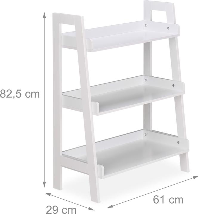 Image du produit Relaxdays Étagère blanche (61 x 29 x 82,5 cm)