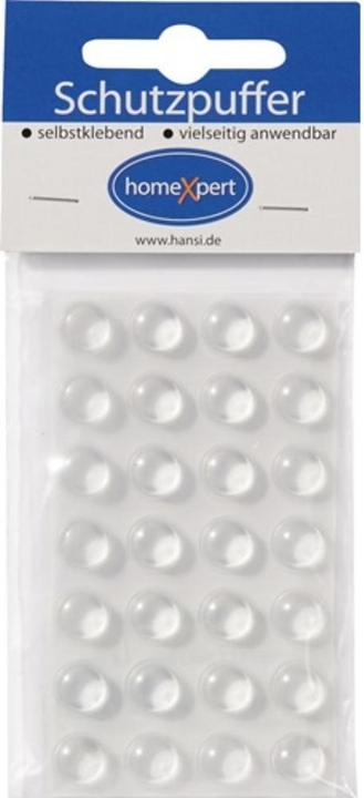 Hansi-Siebert Schutzpuffer Clear 11,1 mm Kunststoff transparent Linse selbstklebend (Anschlagdämpfer, 28 Stück)