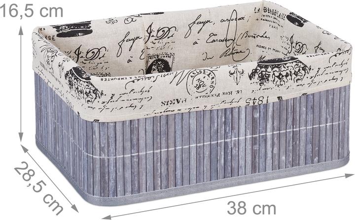 Produktbild Relaxdays Aufbewahrungskorb (1 x, 38 x 28.5 x 16.5 cm)