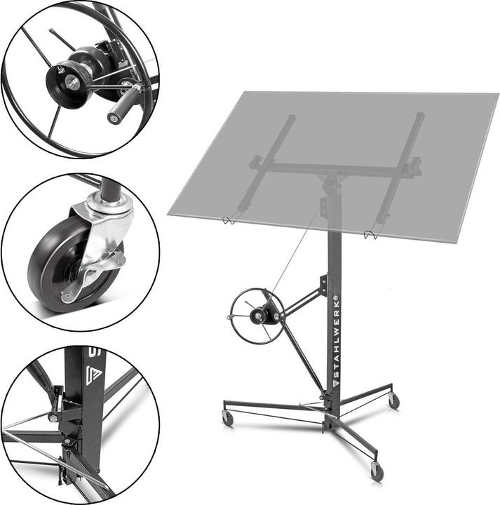 Actual product image Stahlwerk Panel lifter PH-465 ST 1.92-4.86 m, load capacity up to 68 kg (68 kg)