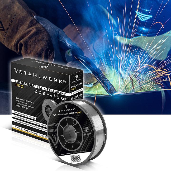 Produktbild Stahlwerk Schweissdraht MIG MAG Premium Fülldraht E71T-GS Ø 0,9 mm S200/D200 5 kg