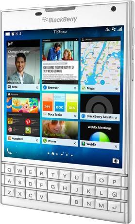Actual product image BlackBerry Passport (32 GB, White, 4.50", Single SIM, 13 Mpx, 4G)