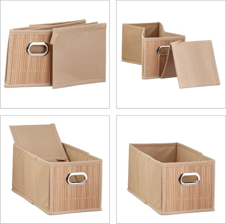 Image du produit Relaxdays Panier de rangement 3 compartiments (1 x, 15 x 31 x 14 cm)