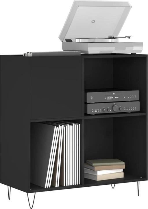 Immagine prodotto VidaXL Plattenschrank Schwarz 84,5x38x89 cm Holzwerkstoff, Farbe