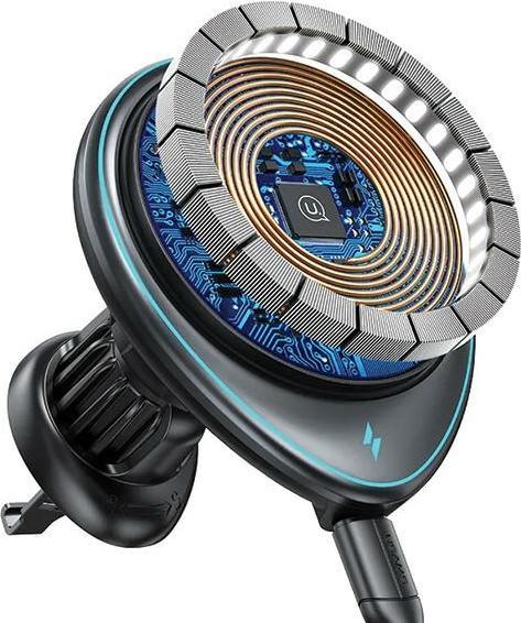 Image du produit Usams Uchwyt indukcyjny US-CD222 15W do kratki went. czarny/black CD222ZJ01 (15 W)