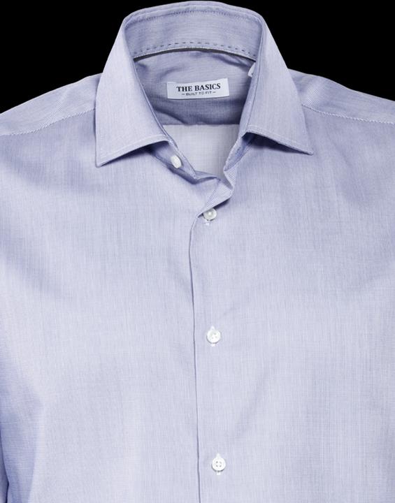 Produktbild The Basics Hemd Modern Fit Hai bügelleicht print white (S)
