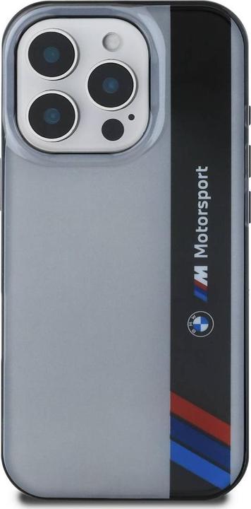 Actual product image BMW BMHCP16X23HTFEG iPhone 16 Pro Max 6.9" szary/grey hardcase Motosport IML Vertical Stripe (Apple iPhone 16 Pro Max)