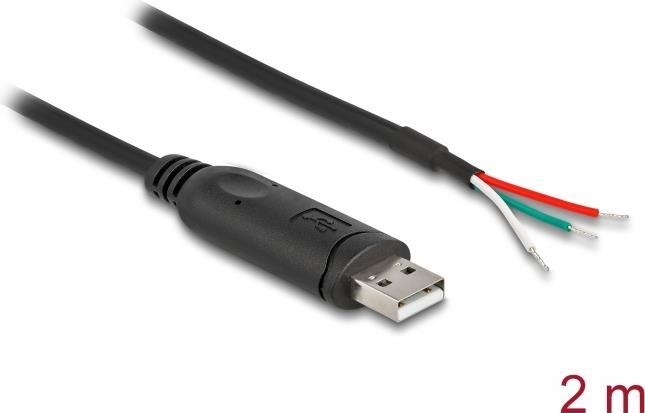 Immagine prodotto Delock Cavo adattatore da USB 2.0 Type-A a seriale RS-485 3 x aperto (2 m)