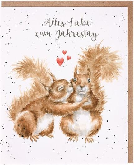 Actual product image Wrendale Design Glückwunschkarte - Eichhörnchen ALLES LIEBE ZUM JAHRESTAG Wrendale Designs (1 pcs.)