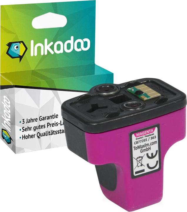 Actual product image Inkadoo Printer cartridges compatible with HP C8772EE / 363 ink cartridge, magenta magenta (M)