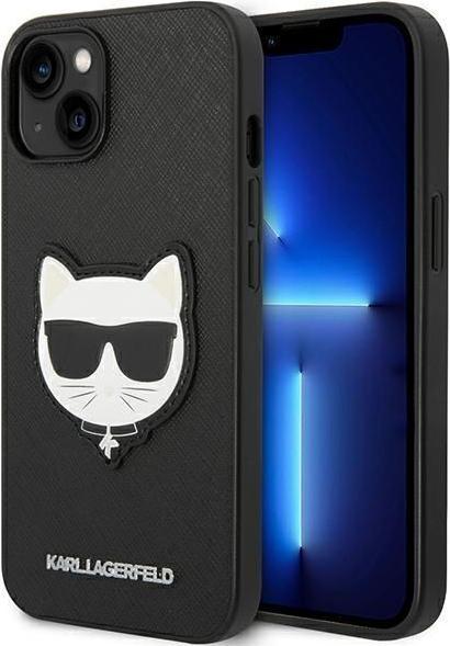 Immagine prodotto Karl Lagerfeld Custodia rigida Choupette Head nera, per iPhone 14, KLHCP14SSAPCHK (Apple iPhone 14)
