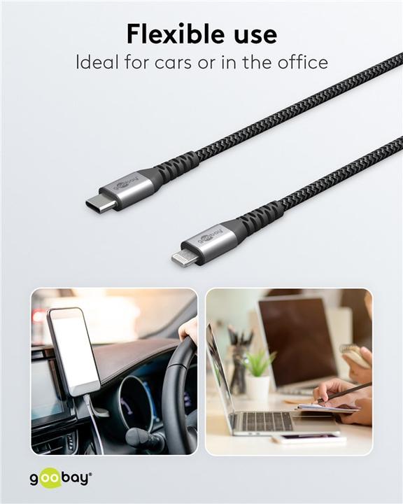 Actual product image Goobay USB type C - Lightning (1 m, USB 3.2 Gen 1)