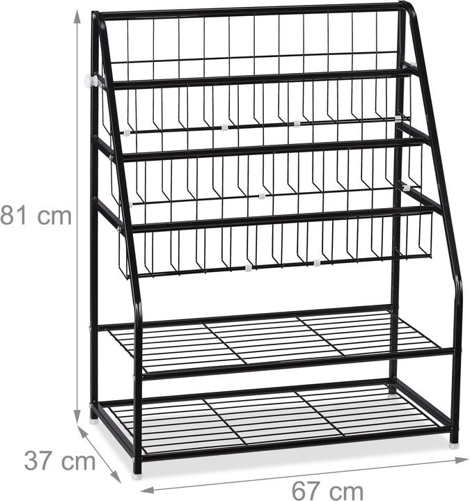 Relaxdays Magazine rack (67 x 37 x 81 cm)